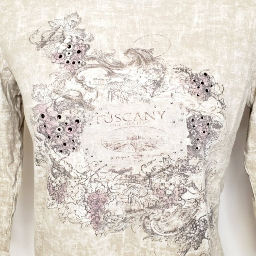 Nicole Miller 3/4 Sleeve Cotton Top